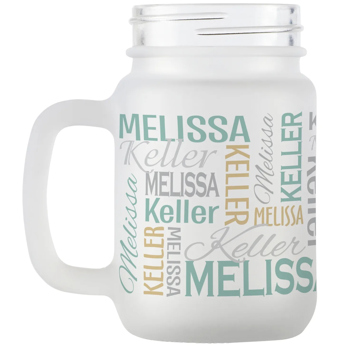 You Name It! Signature Frosted Mason Jar