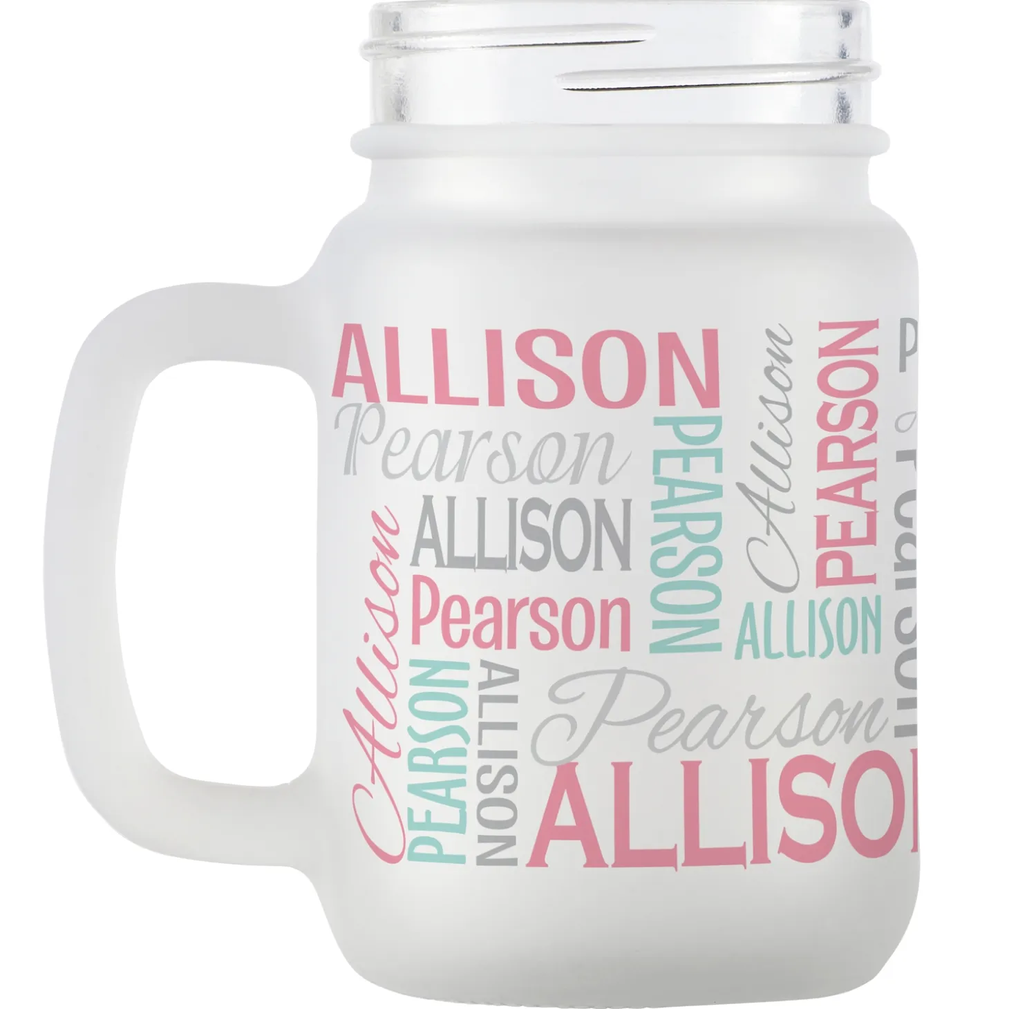 You Name It! Signature Frosted Mason Jar