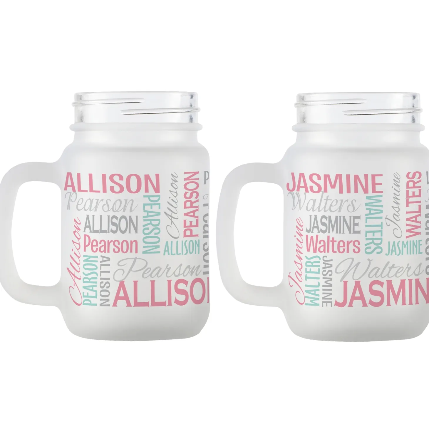 You Name It! Signature Frosted Mason Jar