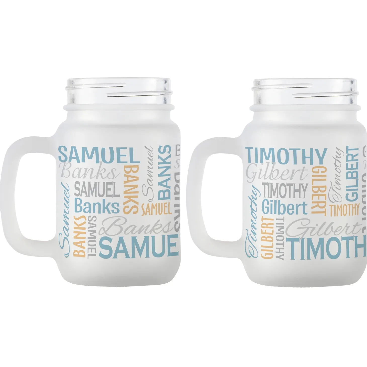 You Name It! Signature Frosted Mason Jar