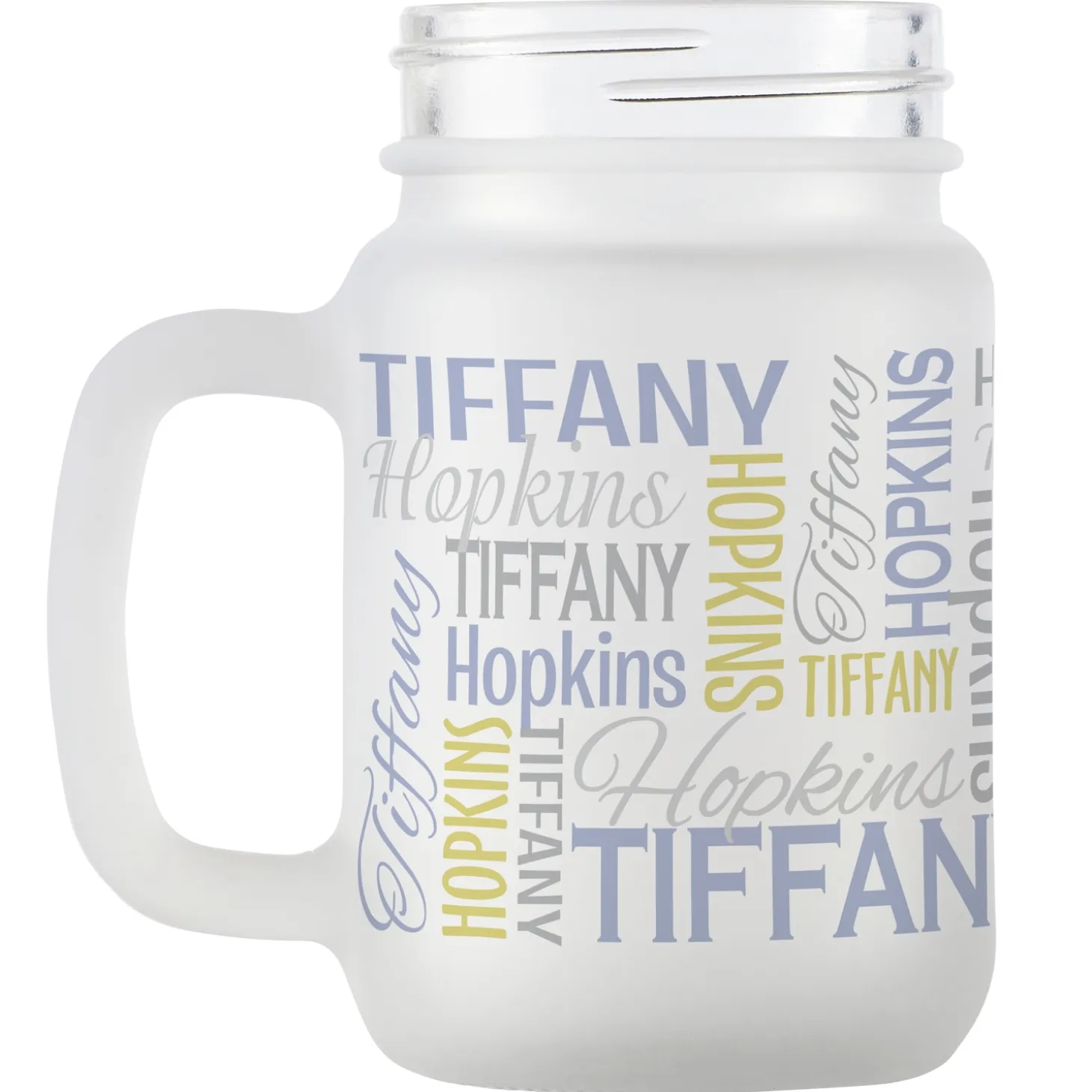 You Name It! Signature Frosted Mason Jar