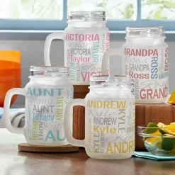 You Name It! Signature Frosted Mason Jar