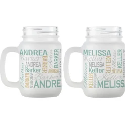 You Name It! Signature Frosted Mason Jar
