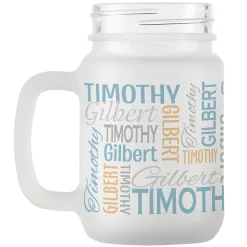 You Name It! Signature Frosted Mason Jar