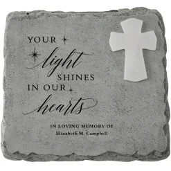 Your Light Shines Memorial Solar Garden Stone