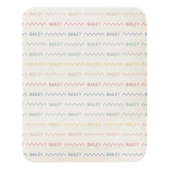 Zig Zag Name Quilted Baby Blanket