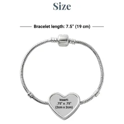 Zodiac Sign Heart Charm Bracelet