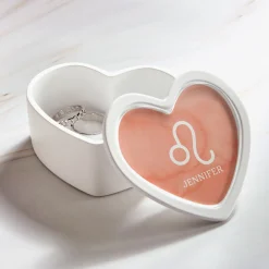 Zodiac Sign Heart Keepsake Box