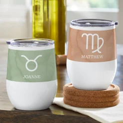 Zodiac Sign Insulated Wine Tumbler