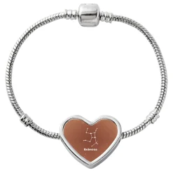Zodiac Stars Heart Charm Bracelet